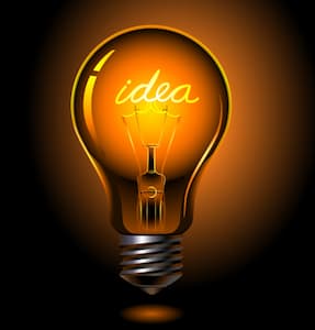 Idea in a lightbulb