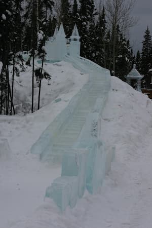 Ice Scultpture during daytime