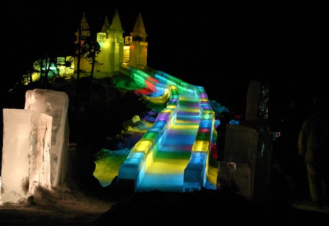 Ice Scultpture at night